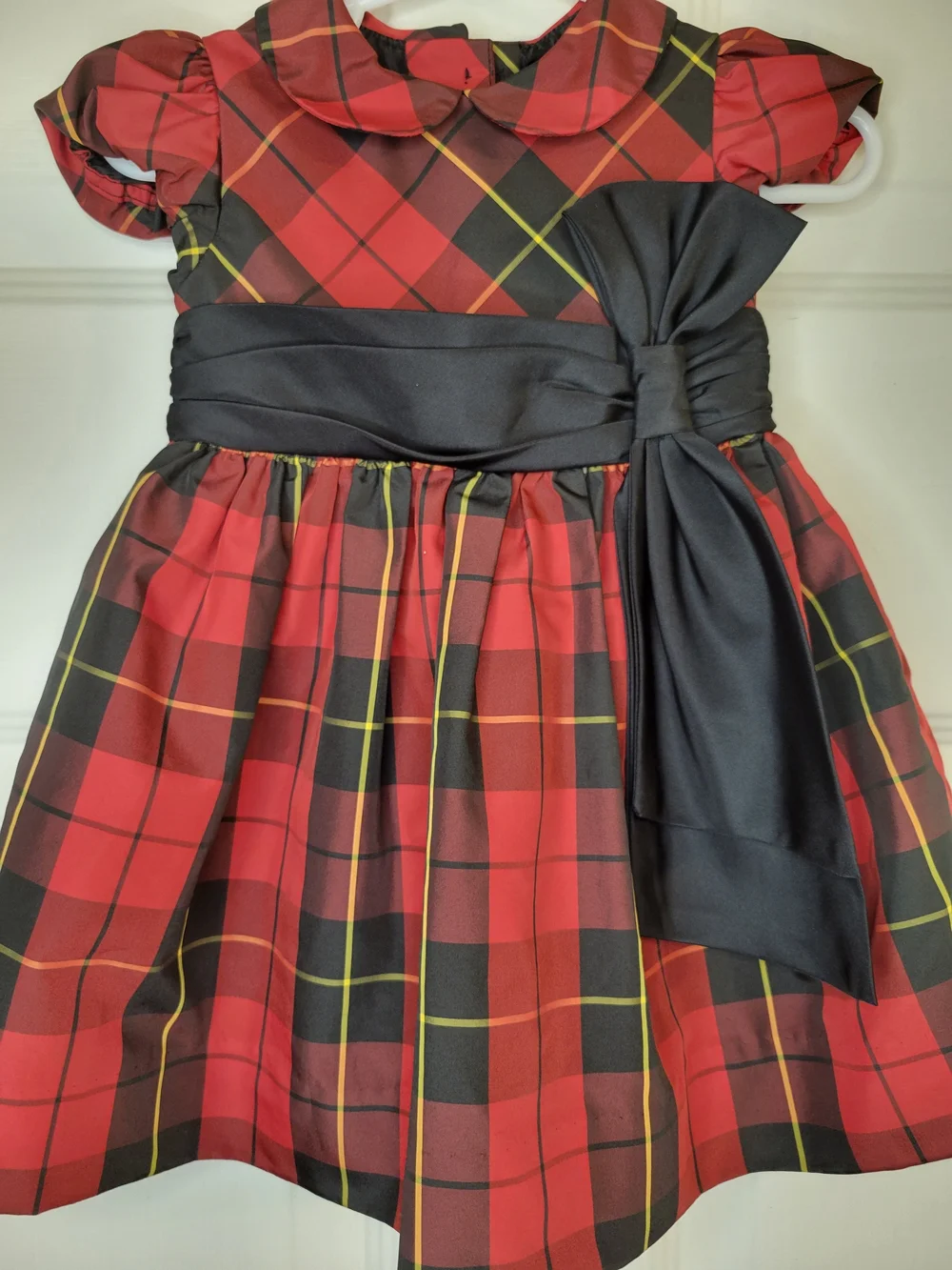 Ralph Lauren Red Plaid Dress with Black Sash
